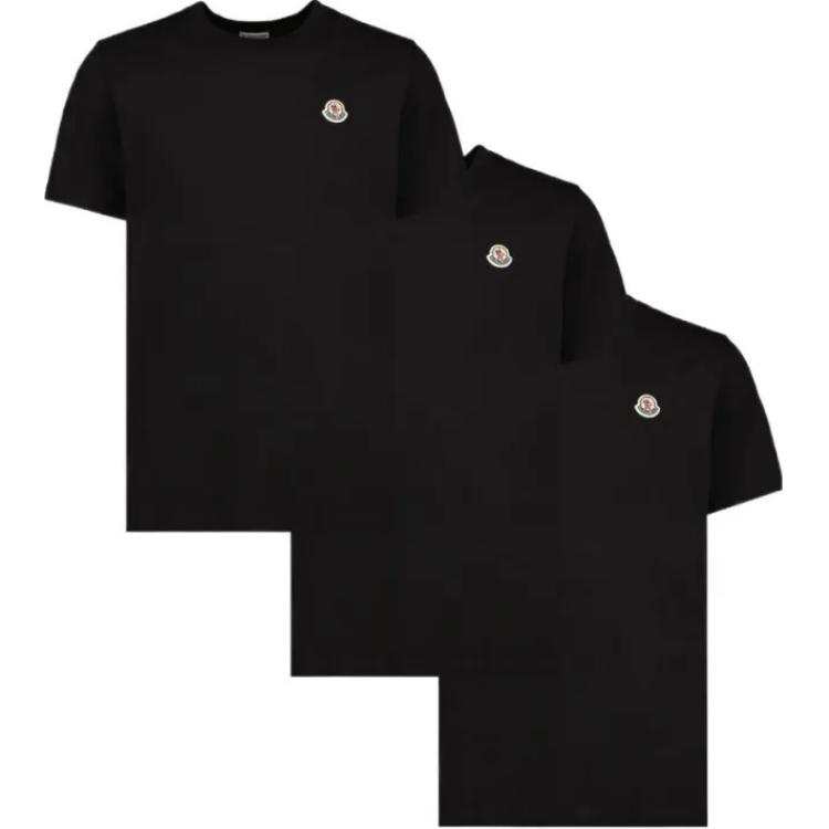 Moncler Moncler T Shirt Men's 3 Pack Black