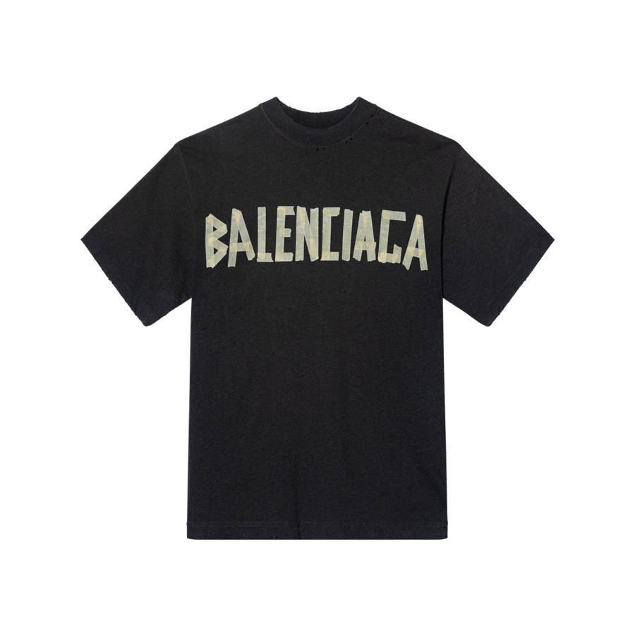 Balenciaga TAPE TYPE SS24 T Shirt Regular Fit Men's Dark Gray