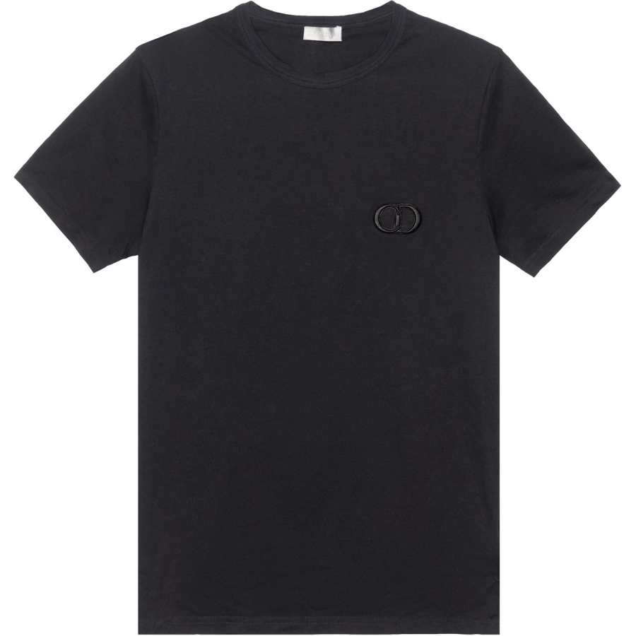 DIOR DIOR T Shirts Men's Black Crew Neck Moderate