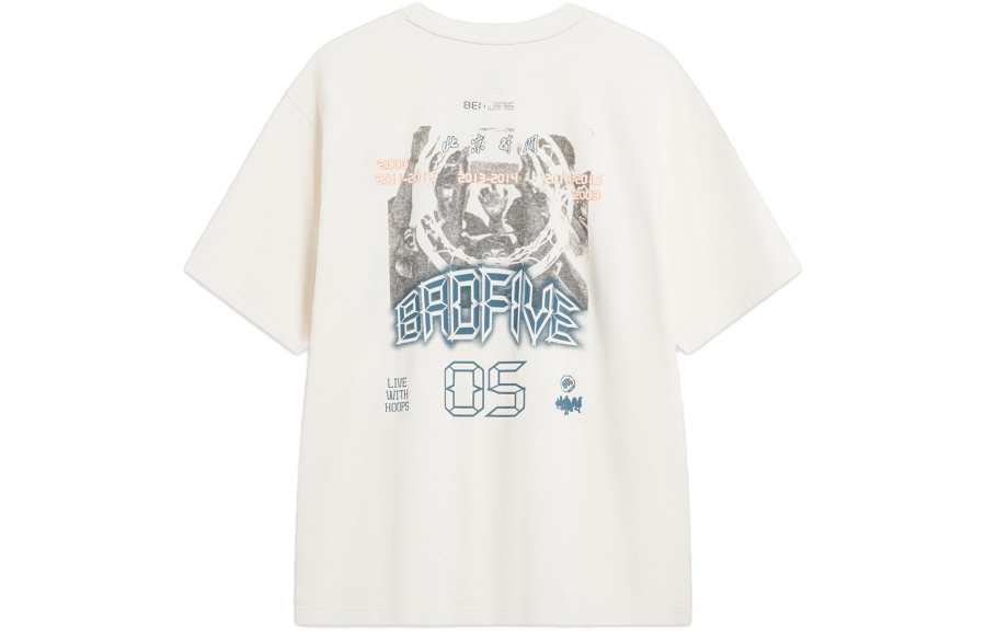 Li-Ning Li Ning Badfive T Shirt Unisex Ecru