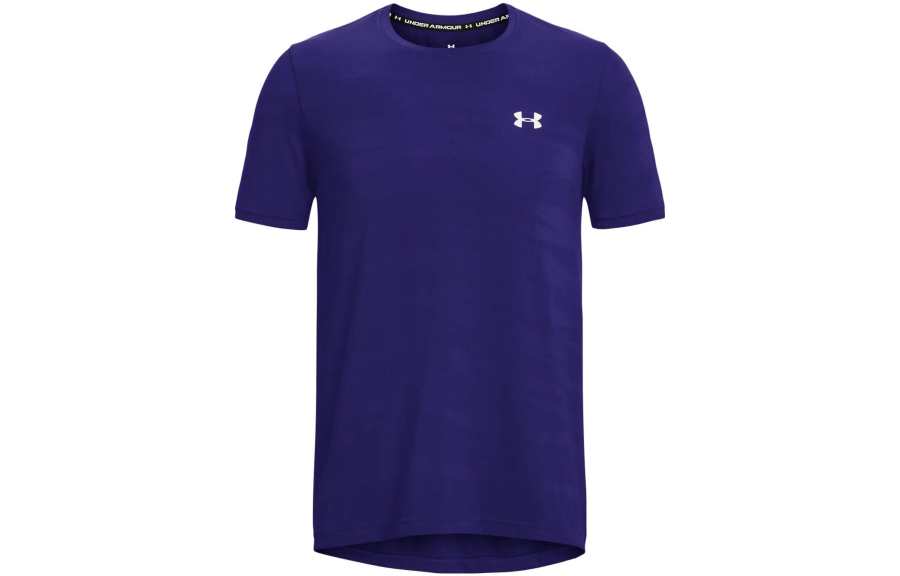 Under Armour T Shirts Men's Sonar Blue Crew Neck Moderate Straight Fit