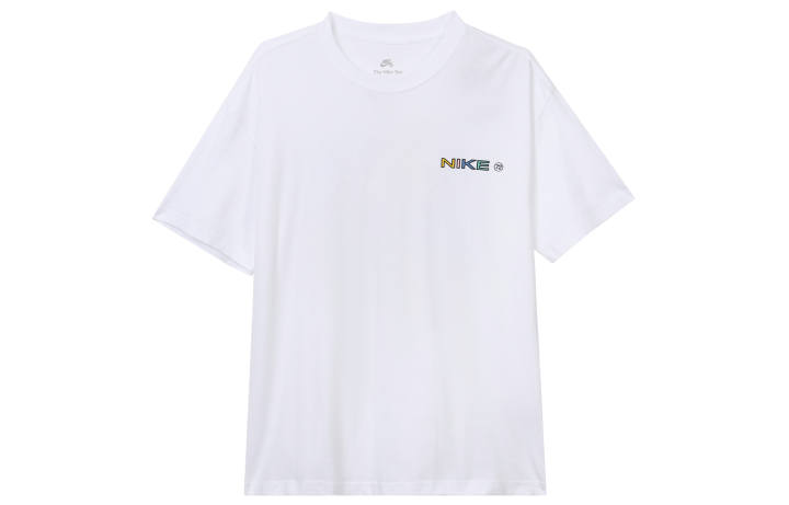 Nike Nike T Shirts Men's White Crew Neck Moderate Straight Fit