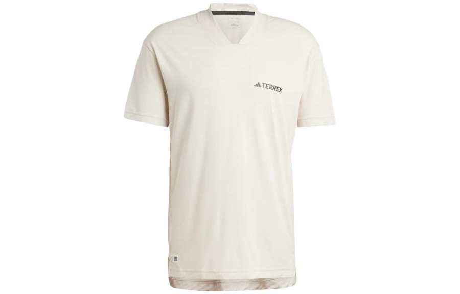 Adidas Adidas T Shirts Men's Sand V Neck Moderate Straight Fit