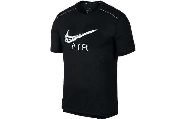 Nike Nike T Shirts Men's Black Crew Neck Moderate Straight Fit