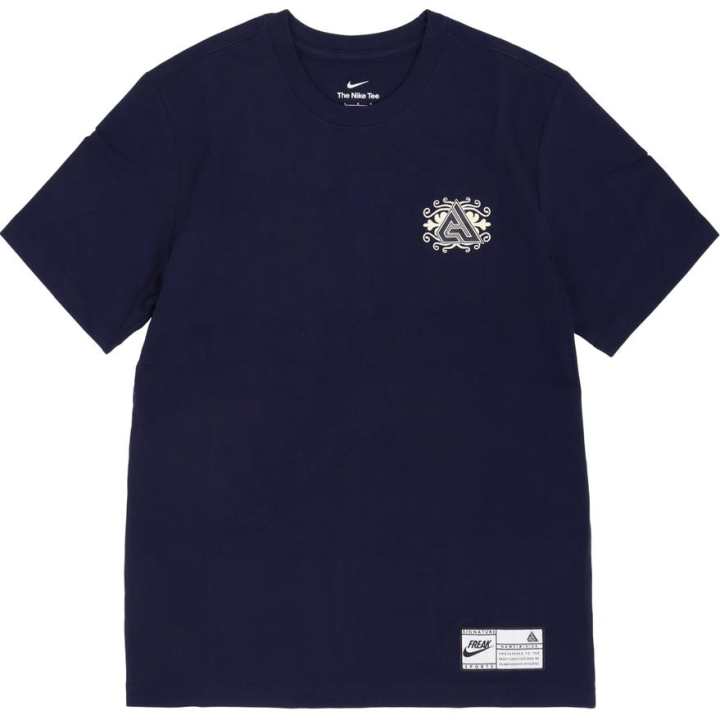 Nike Nike T Shirts Men's Blue Crew Neck Moderate Straight Fit