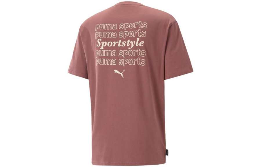 PUMA PUMA X AMERI T Shirts Men's Violet Crew Neck Moderate Straight Fit