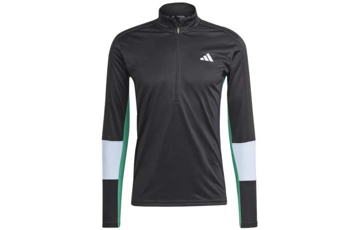 Adidas Adidas T Shirts Men's Black Stand Collar Moderate Straight Fit
