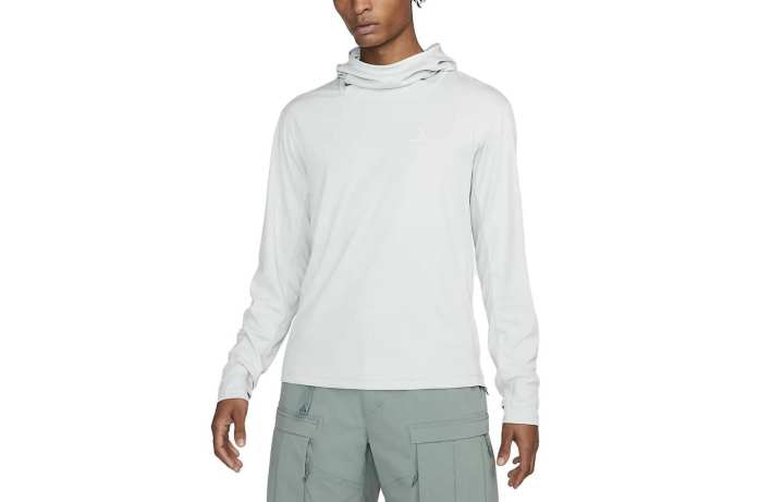 Nike Nike T Shirts Men's Light Silver Hooded Moderate Straight Fit