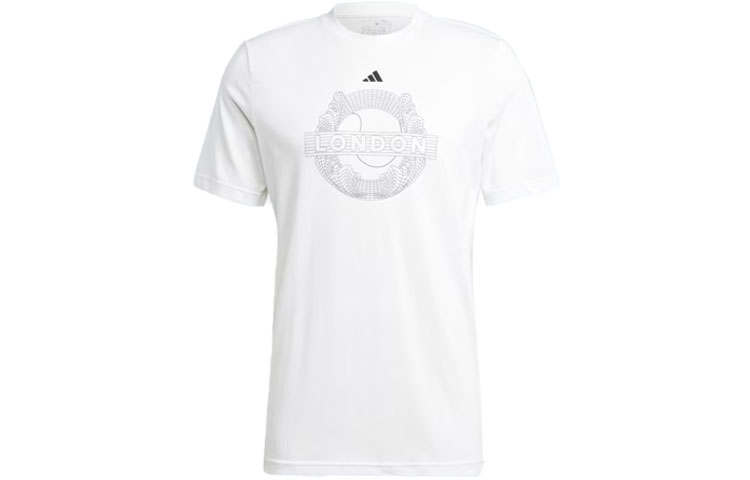 Adidas Adidas AEROREADY T Shirts Men's White Crew Neck Moderate Straight Fit