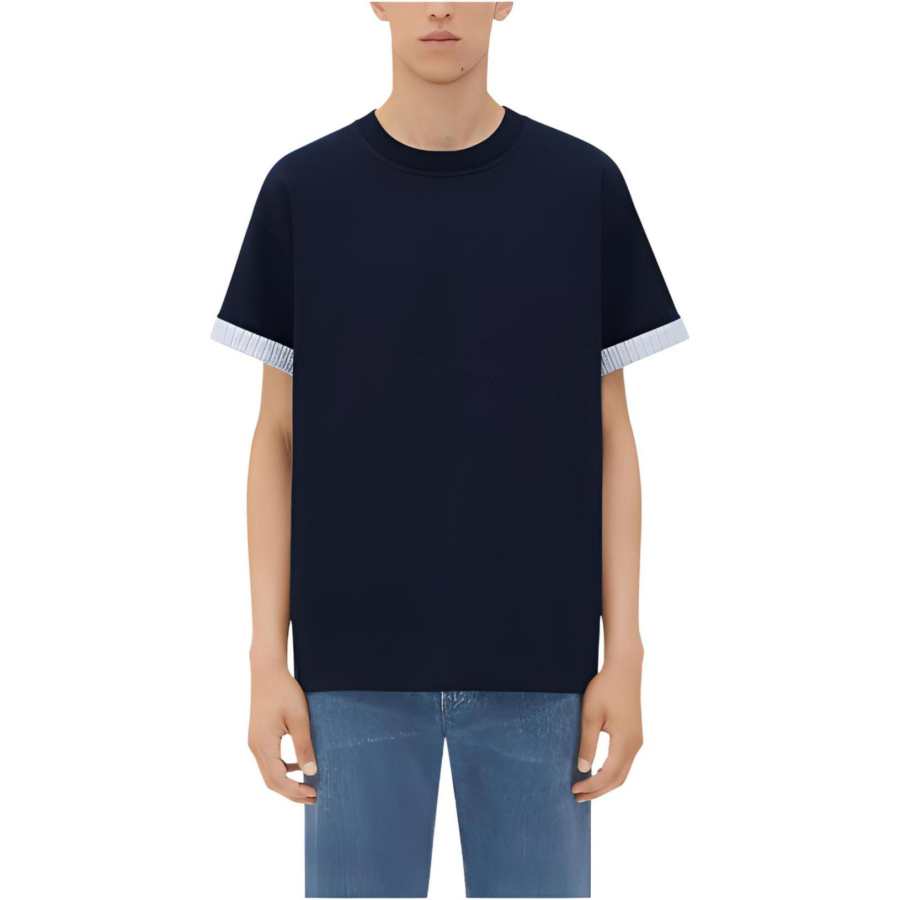 Bottega Veneta Double Layer Striped Crewneck T Shirt