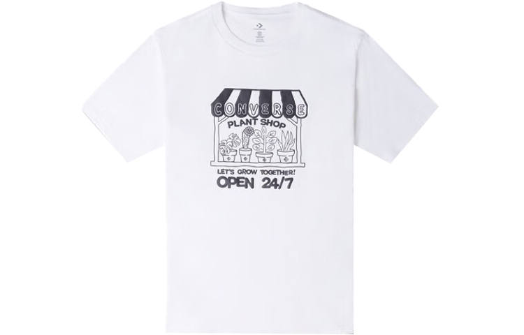 Converse Grow Together Shop T Shirts Men's White Crew Neck Moderate