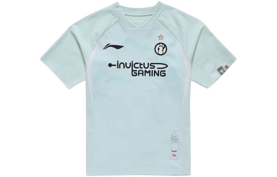 Li-Ning Li Ning Sports Life Collection T Shirt Unisex Soft Aqua Blue
