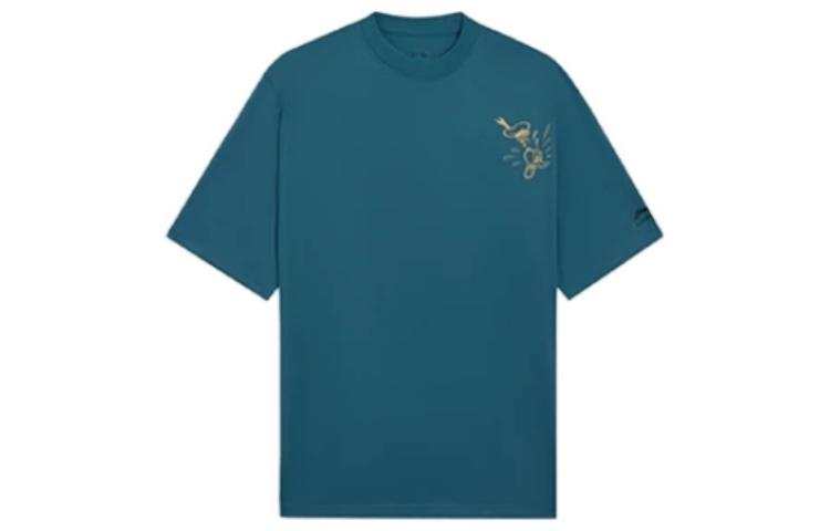 Li-Ning Li Ning Disney T Shirt Men's Dark Cyan Blue
