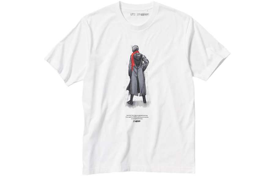 UNIQLO T Shirts Men's White Crew Neck Moderate Straight Fit