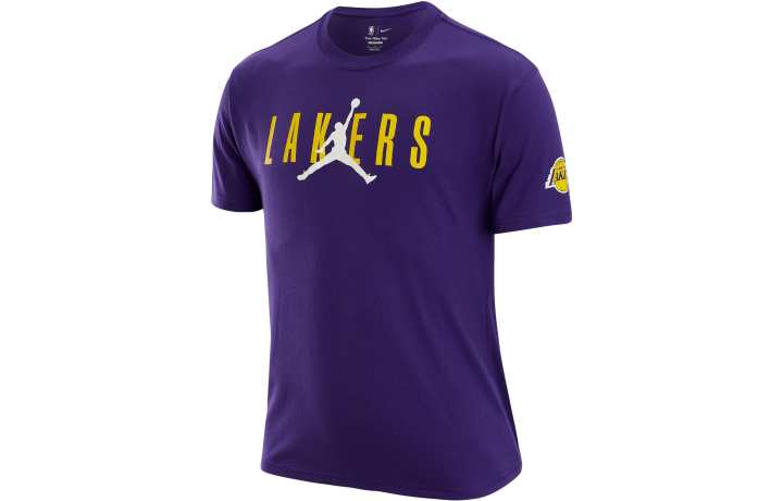 Jordan Jordan T Shirts Men's Purple Crew Neck Moderate Straight Fit