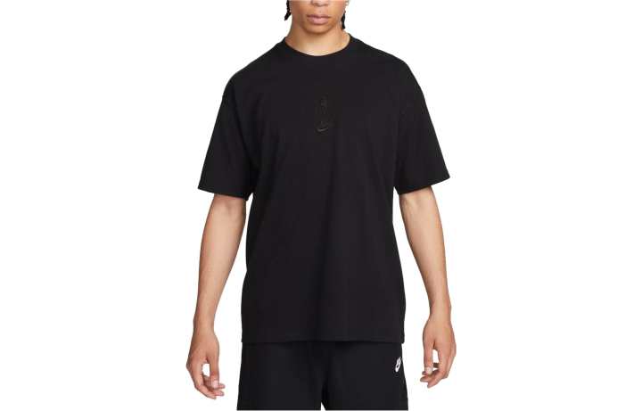Nike Nike T Shirts Men's Black Crew Neck Moderate Straight Fit