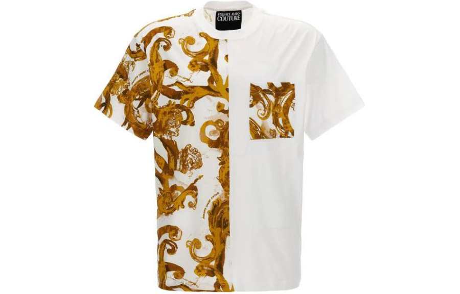 VERSACE JEANS Couture Baroque Printed Crewneck T Shirt