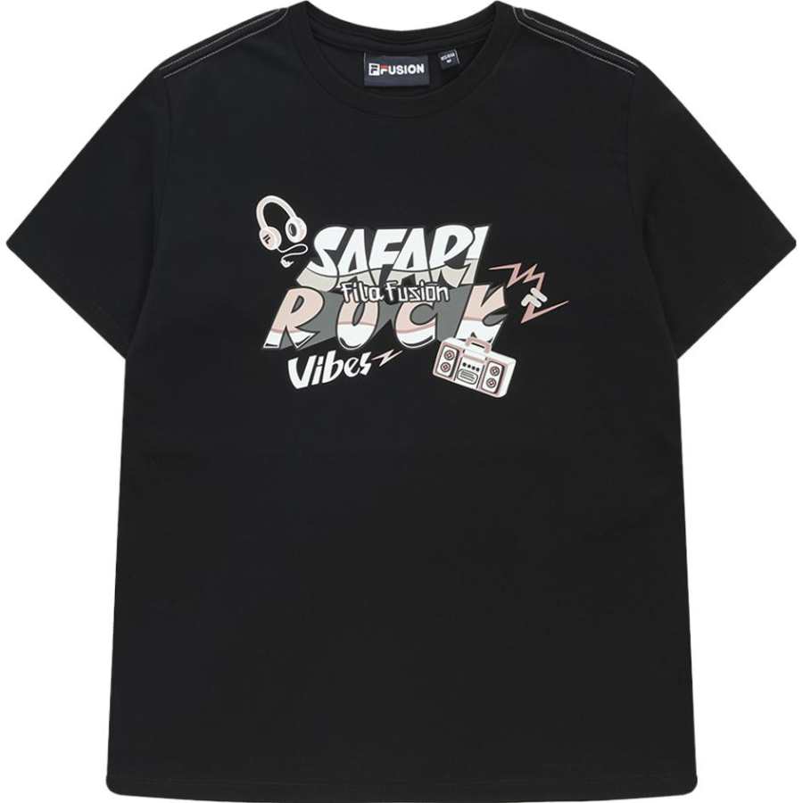 FILA FUSION STREET SPORT T Shirt Unisex Jet Black