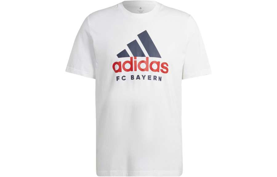 Adidas Adidas T Shirts Men's White Crew Neck Moderate Straight Fit