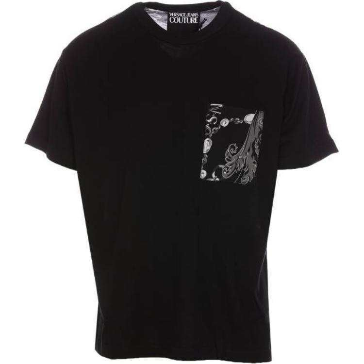 VERSACE JEANS COUTURE 【Best of: PromotionsPrevious Season】baroque-print panel cotton T-shirt