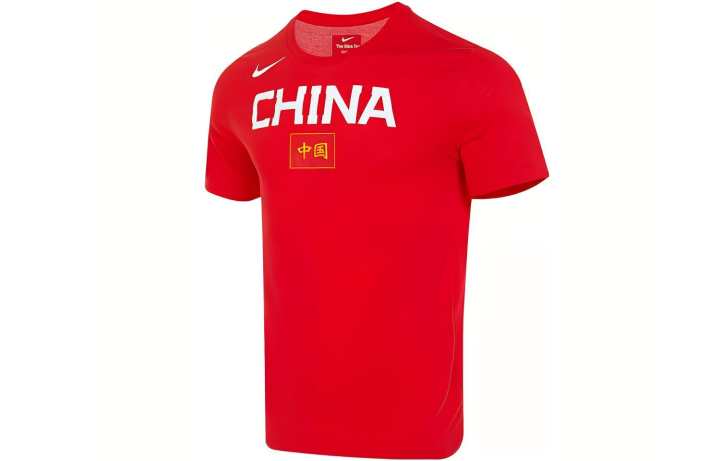 Nike Nike T Shirts Men's Red Crew Neck Moderate Straight Fit