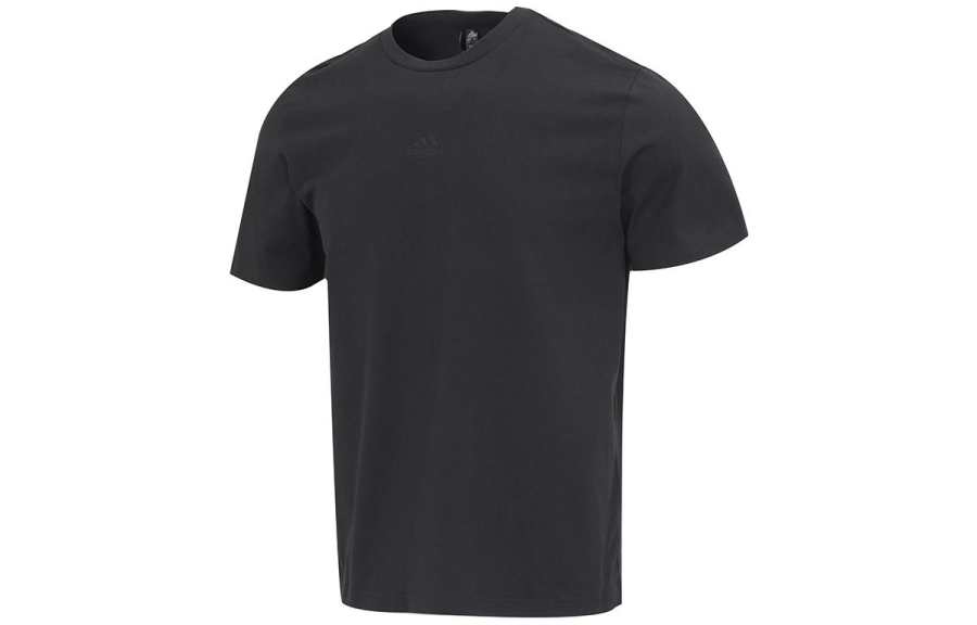 Adidas Adidas T Shirts Men's Black Crew Neck Moderate Straight Fit