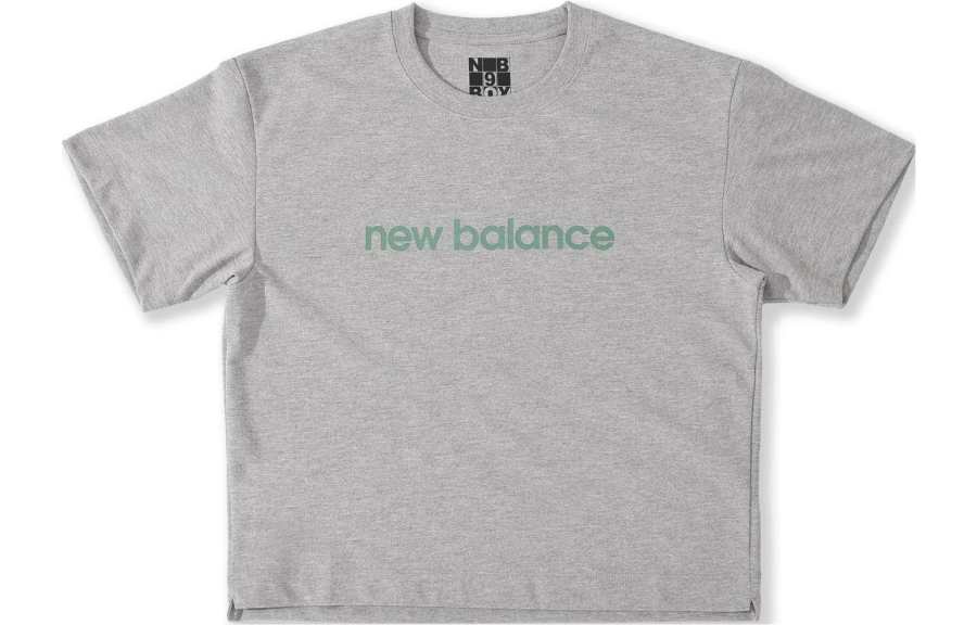 New Balance New Balance T Shirts Unisex Gray Crew Neck Moderate Straight Fit