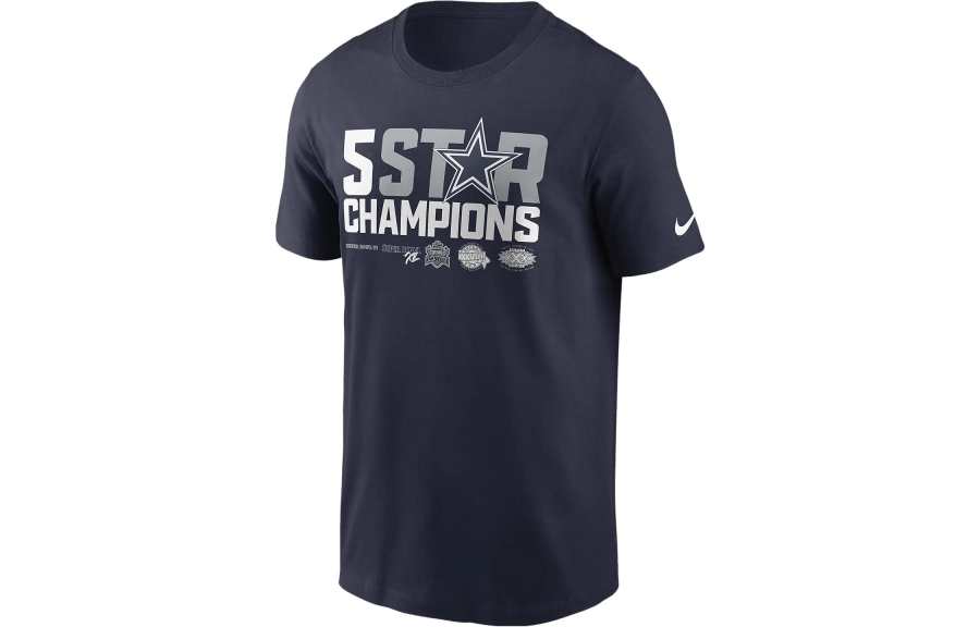 Nike Nike T Shirts Men's Navy Blue Crew Neck Moderate Straight Fit