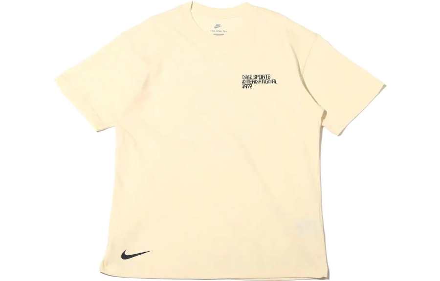 Nike Nike T Shirts Men's Beige Crew Neck Moderate Straight Fit