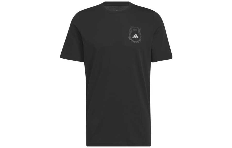 Adidas Adidas T Shirts Men's Black Crew Neck Moderate Straight Fit