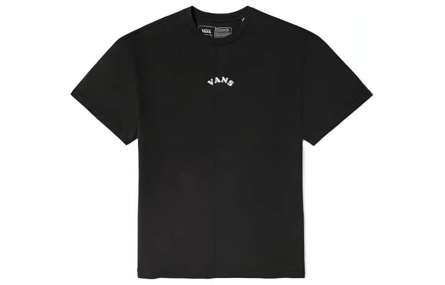 Vans T Shirts Unisex Black Crew Neck Moderate Straight Fit
