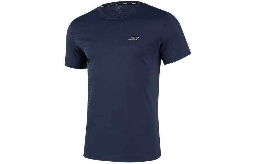 Skechers Quick Dry T Shirts Men's Navy Blue