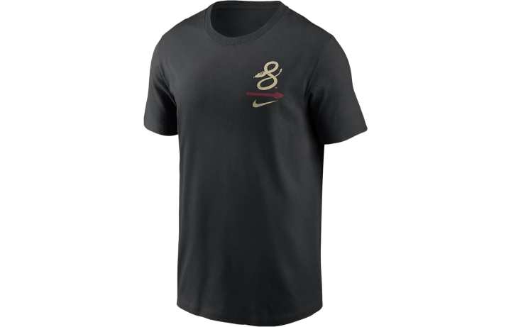 Nike Nike T Shirts Men's Black Crew Neck Moderate Straight Fit