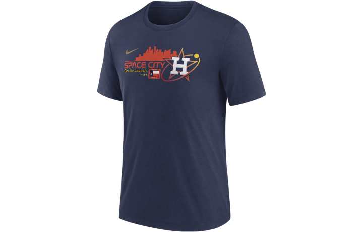 Nike Nike T Shirts Men's Navy Blue Crew Neck Moderate Straight Fit