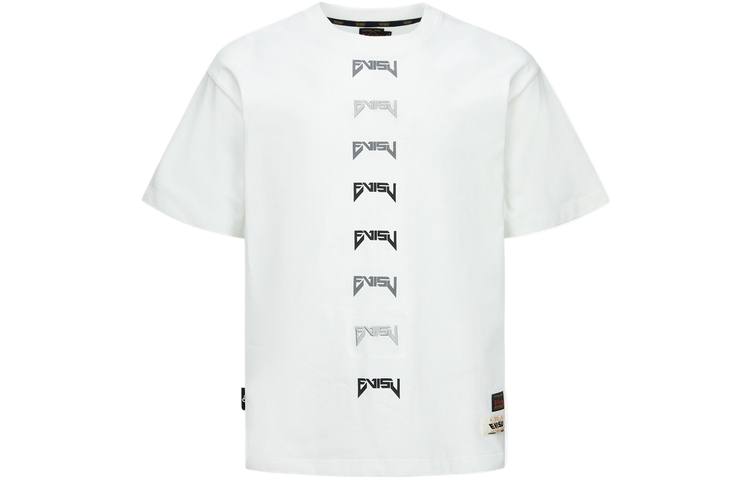EVISU T Shirts Men's White Crew Neck Moderate Straight Fit