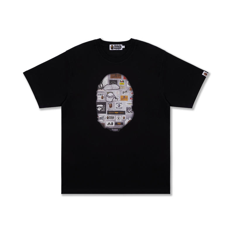 A BATHING APE Bape Multi Logo Big Ape Head Relaxed Fit Tee