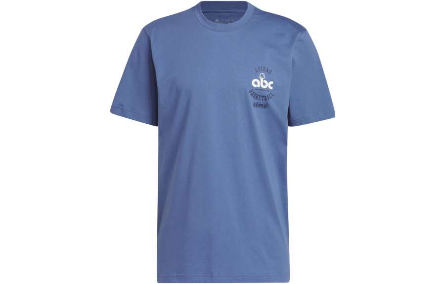 Adidas Adidas T Shirts Men's Dark Blue Crew Neck Moderate Straight Fit