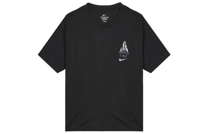 Nike Nike T Shirts Men's Black Crew Neck Moderate Straight Fit