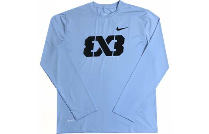 Nike Nike T Shirts Unisex Blue Black Crew Neck Moderate Straight Fit