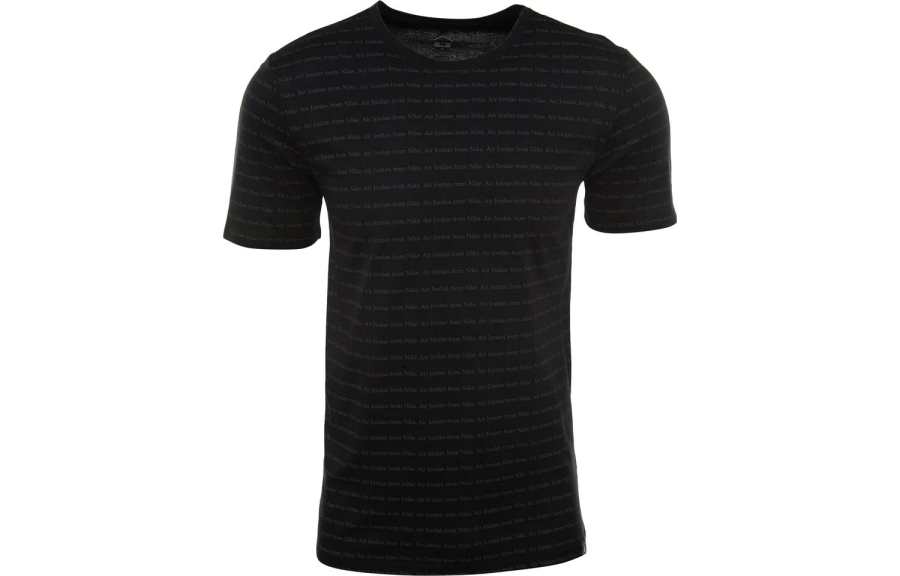 Jordan Jordan T Shirts Men's Black Crew Neck Moderate Straight Fit