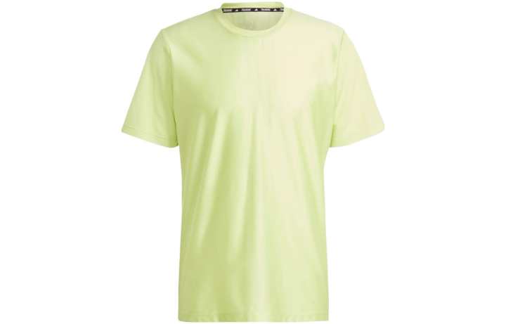 Adidas Adidas T Shirts Men's Green Crew Neck Moderate Straight Fit