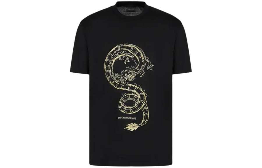 EMPORIO ARMANI Graphic-print Crew-neck T-shirt