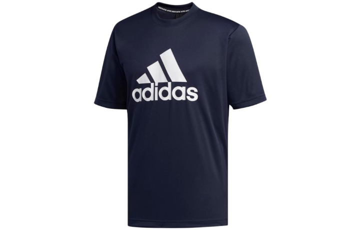 Adidas Adidas T Shirts Men's Blue Crew Neck Moderate Straight Fit