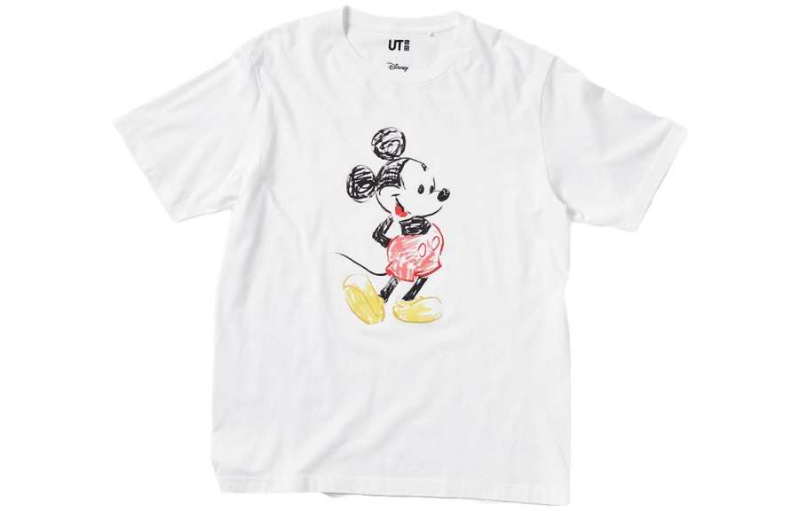 UNIQLO UT T Shirts Men's White Crew Neck Moderate