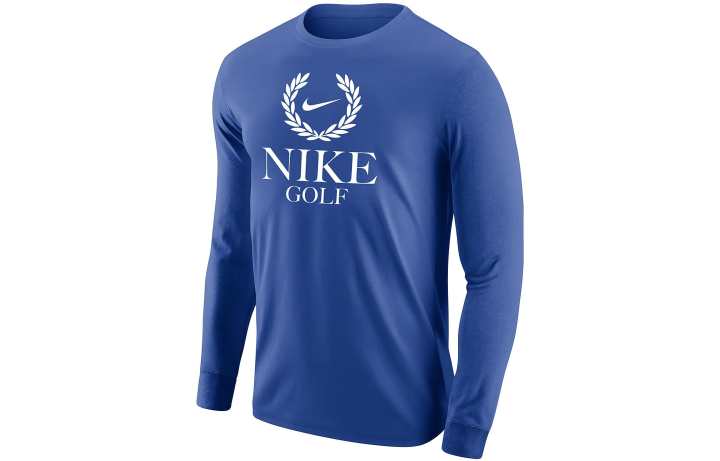 Nike Nike T Shirts Men's Blue Crew Neck Moderate Straight Fit