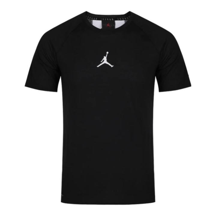 Jordan Jordan T Shirts Men's Black Crew Neck Moderate Straight Fit