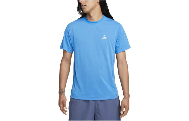 Nike Nike T Shirts Men's Blue Crew Neck Moderate Straight Fit