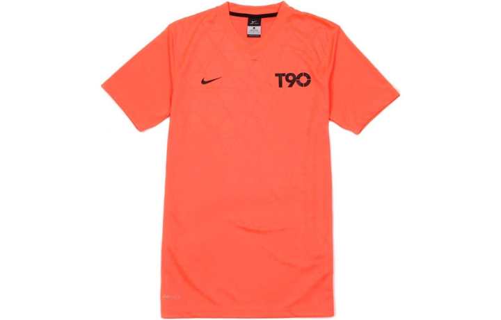Nike Nike T Shirts Men's Orange Crew Neck Moderate Straight Fit