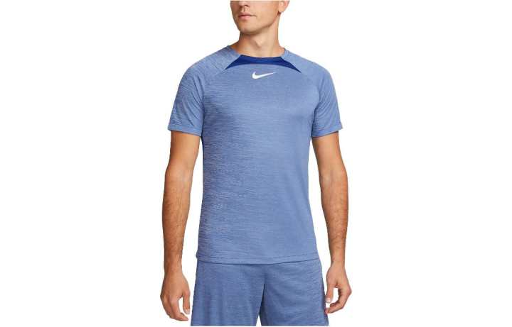 Nike Nike Dri Fit T Shirts Men's Sky Blue Crew Neck Moderate Straight Fit