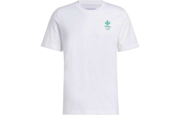Adidas Adidas T Shirts Men's White Crew Neck Moderate Straight Fit